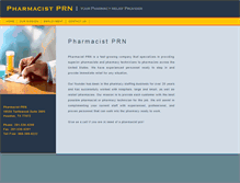 Tablet Screenshot of pharmacistprn.com